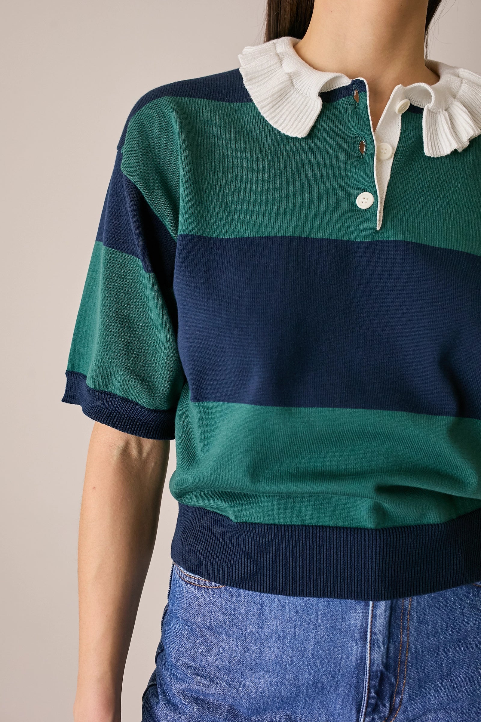 Short-sleeve rugby polo