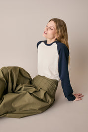Knitted baseball tee