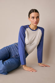 Knitted baseball tee