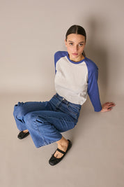 Knitted baseball tee