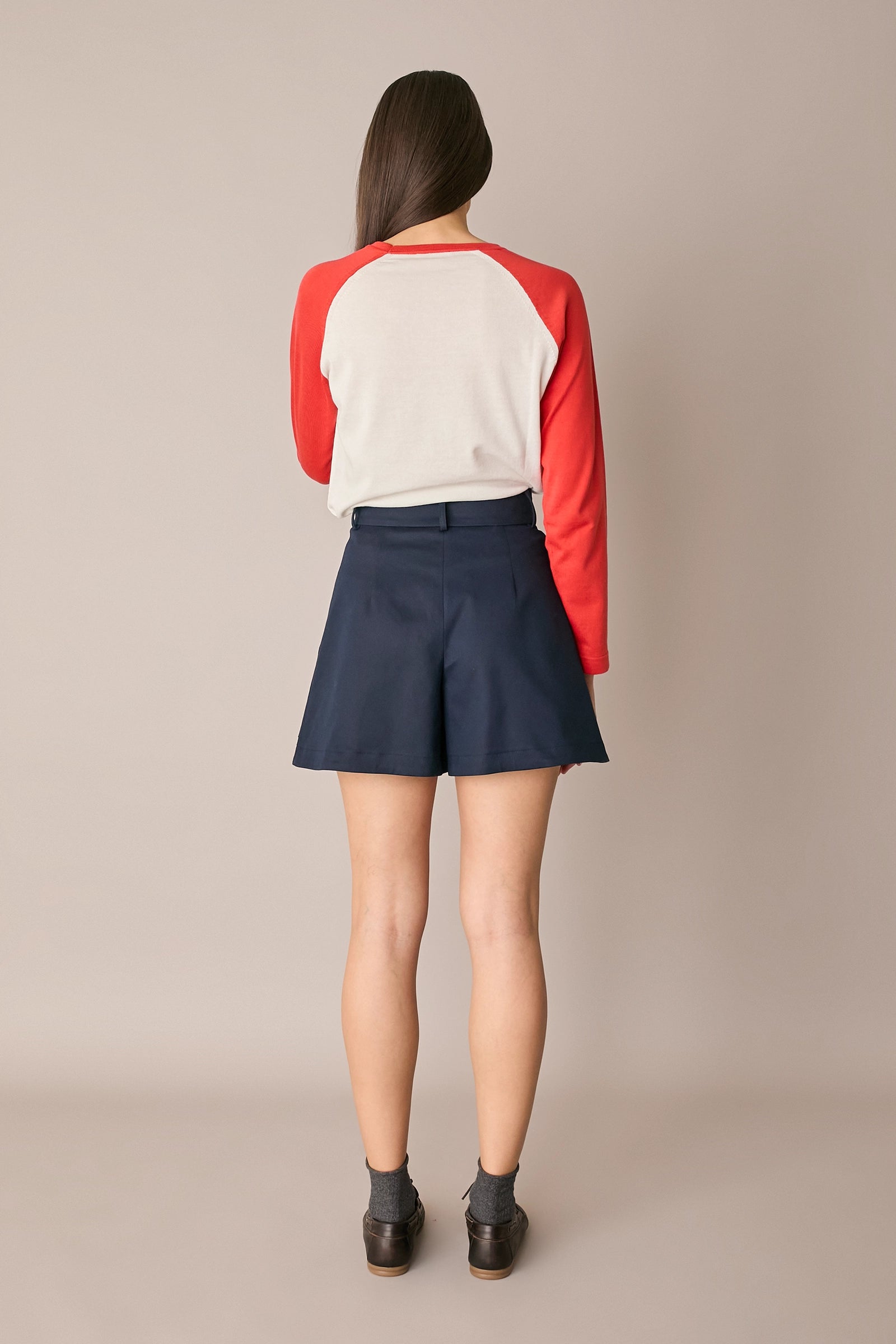 Knitted baseball tee