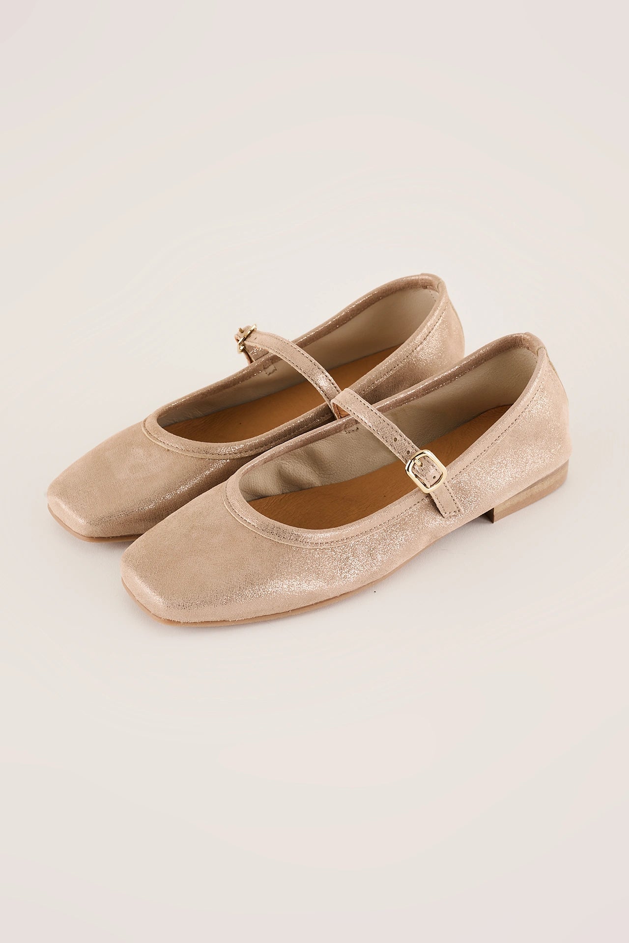 Square-toe Mary Jane flats