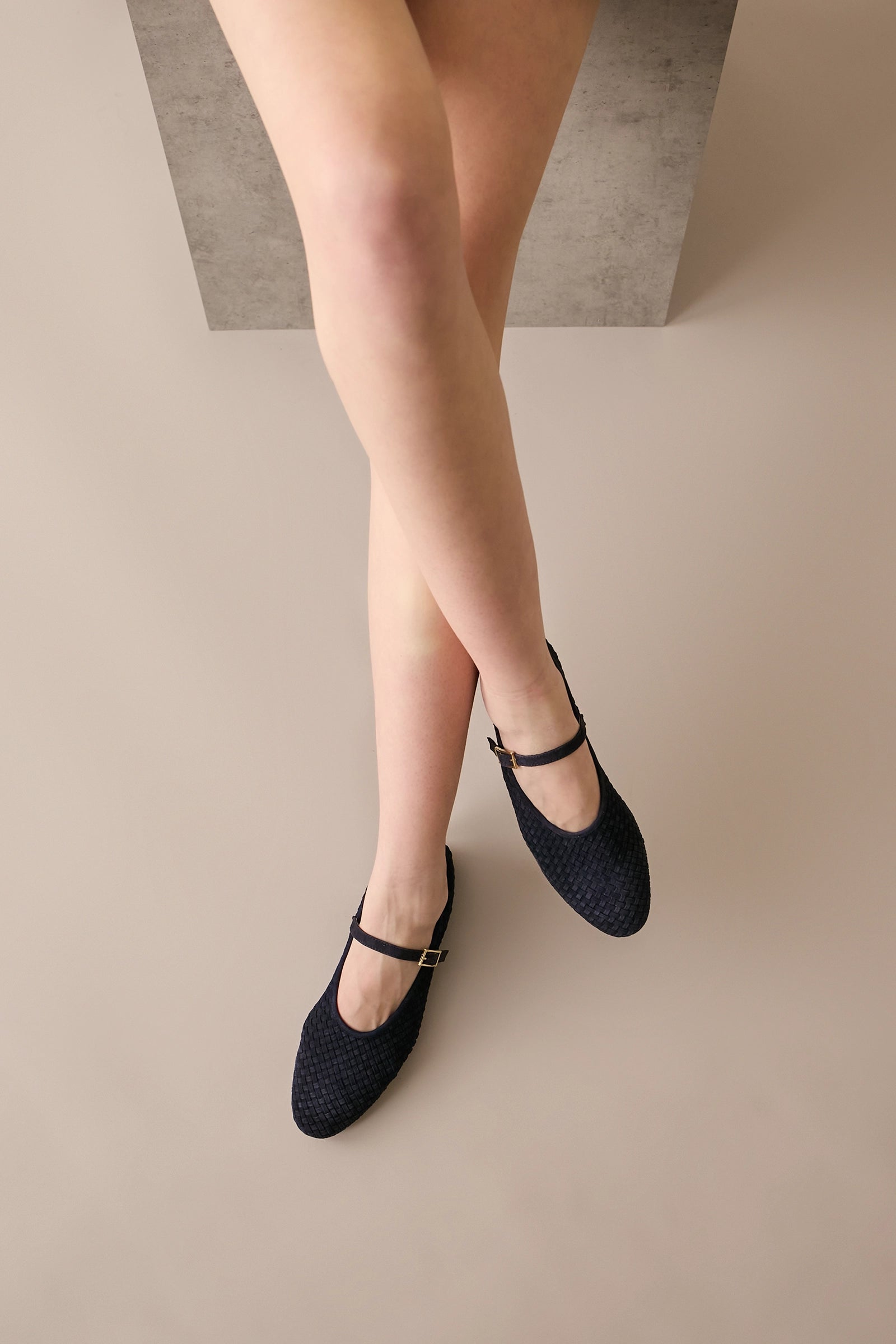 Mary Jane in pelle intrecciata