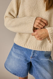 Maglia over in alpaca e cotone