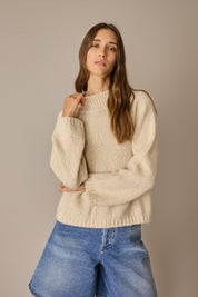 Maglia over in alpaca e cotone