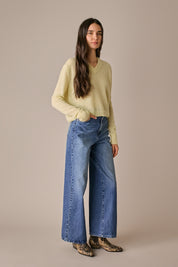 Maglia boxy in alpaca e mohair