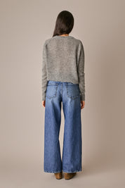 Maglia boxy in alpaca e mohair