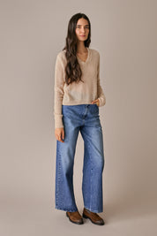 Maglia boxy in alpaca e mohair