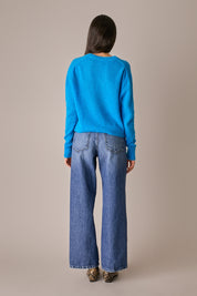 Maglia boxy in alpaca e mohair