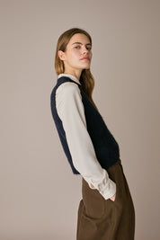 Wool and mohair vest