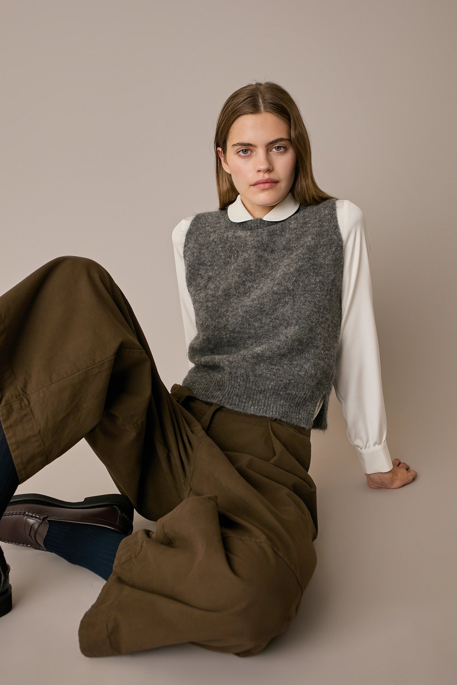 Wool and mohair vest