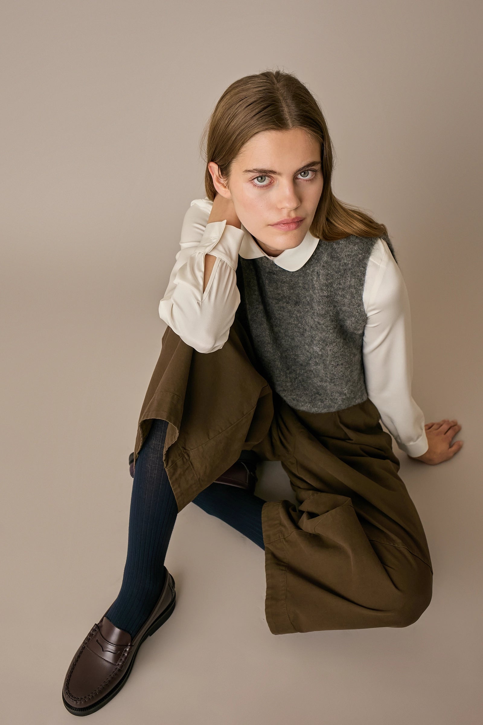 Wool and mohair vest