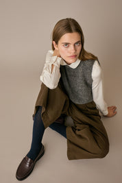 Wool and mohair vest