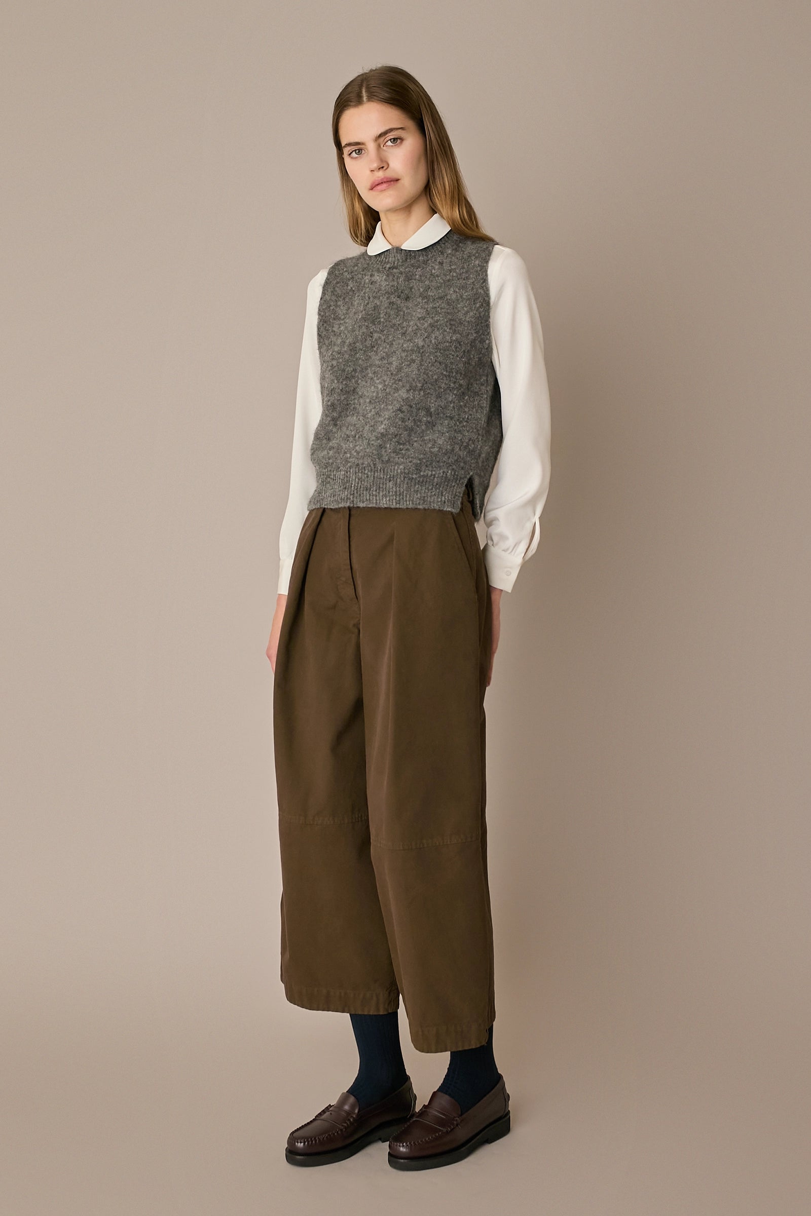Wool and mohair vest
