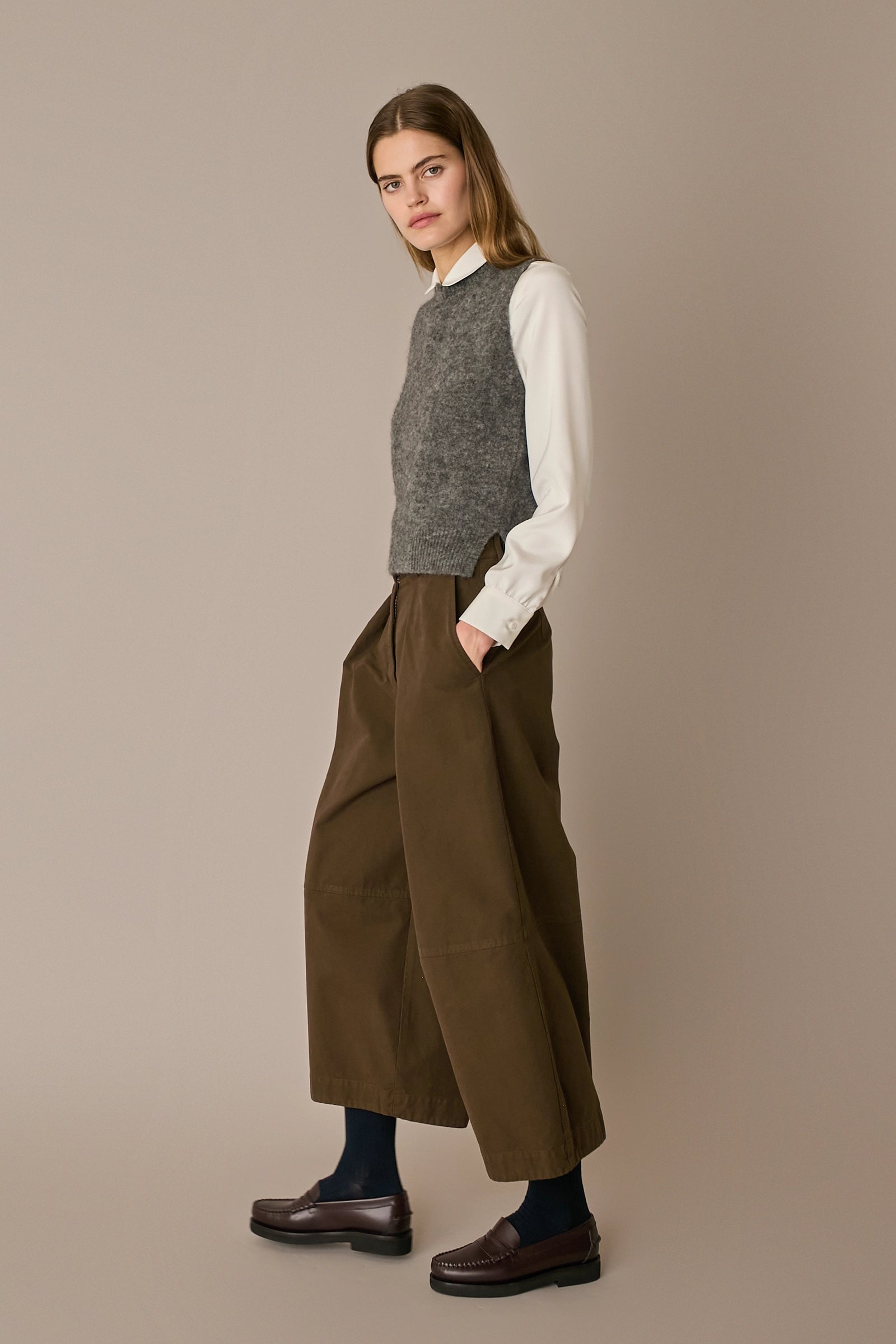 Wool and mohair vest