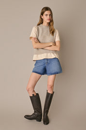 Wool and mohair vest