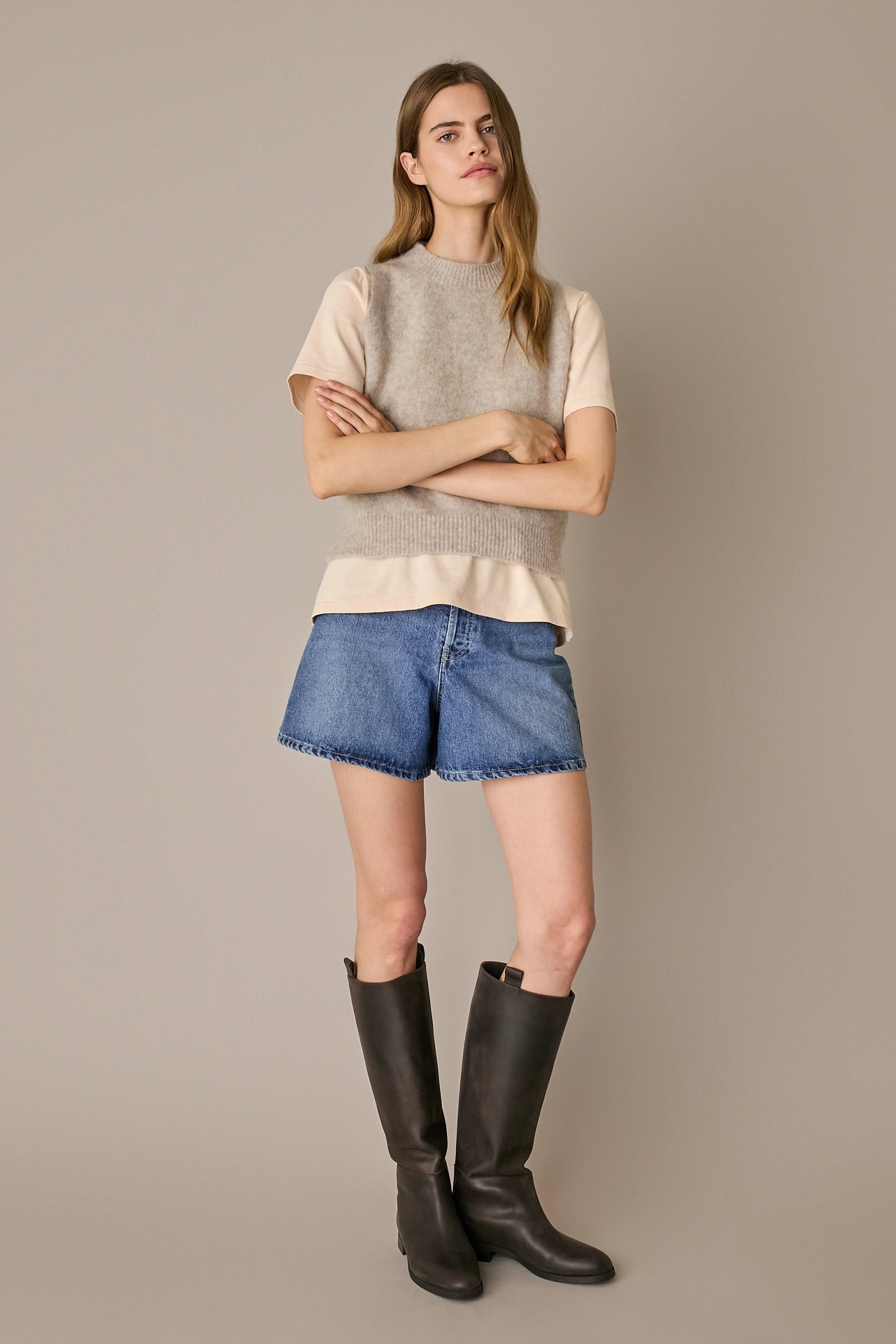 Wool and mohair vest