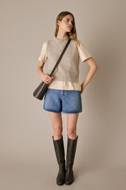 Wool and mohair vest