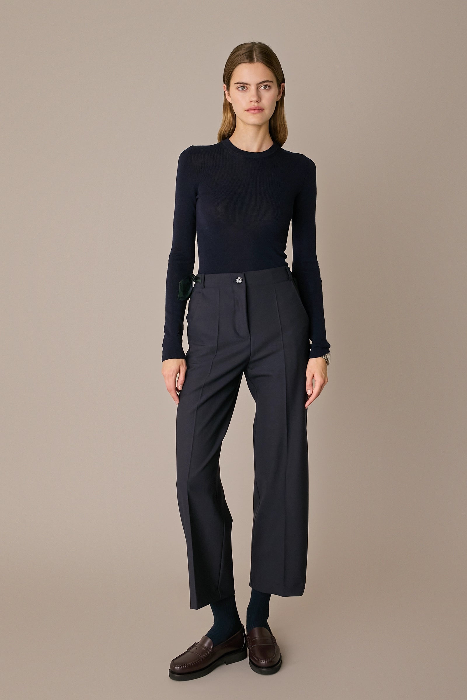 Extra-fine merino wool crewneck sweater