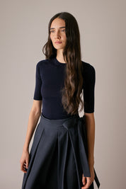 Maglia girocollo a mezze maniche