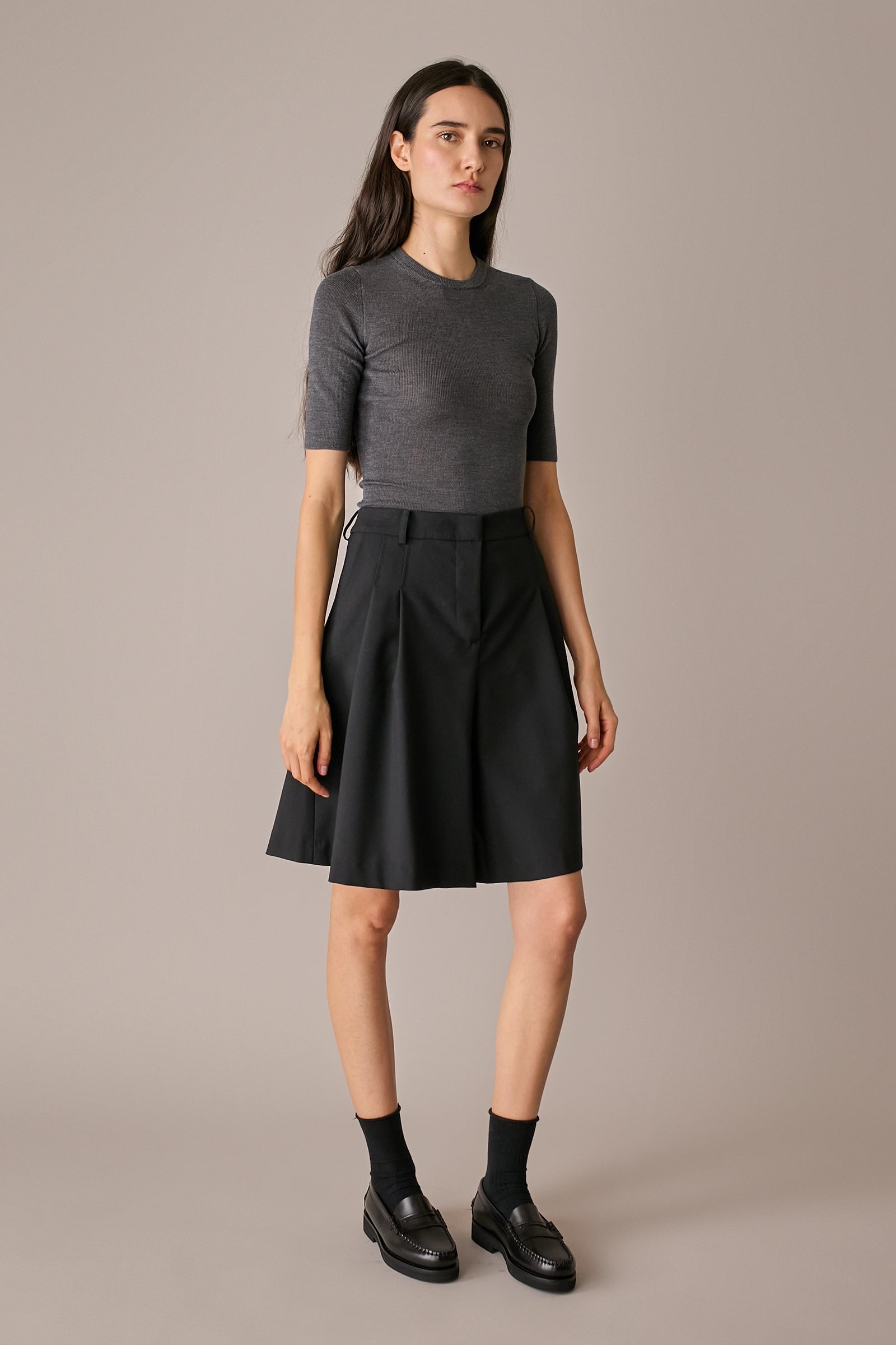 Maglia girocollo a mezze maniche