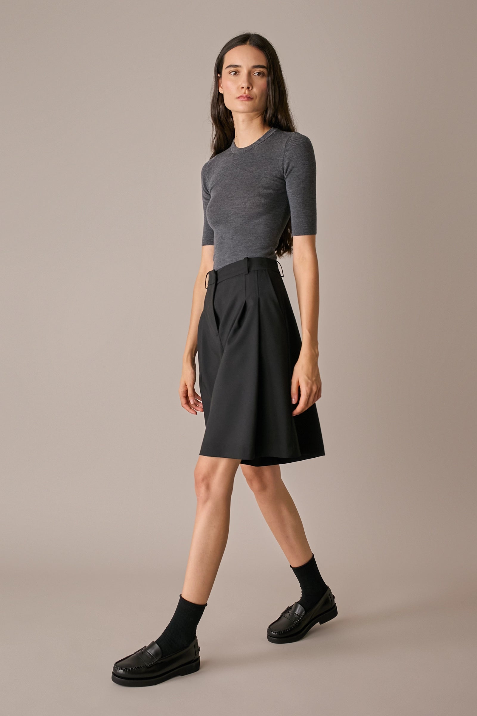 Maglia girocollo a mezze maniche