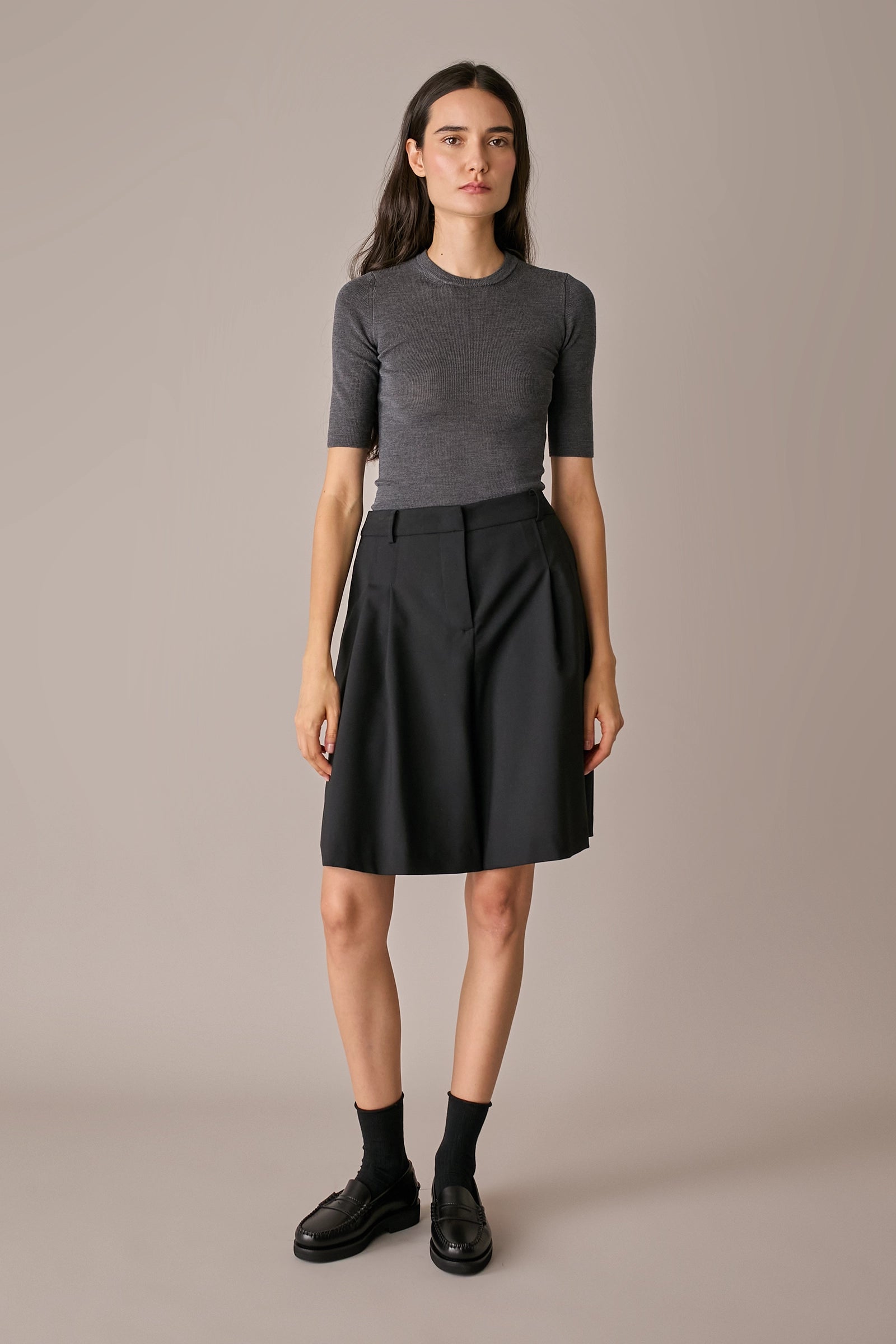 Maglia girocollo a mezze maniche