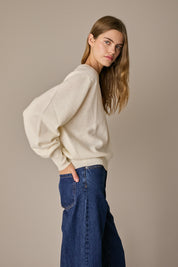 Oversized wool V-neck sweater