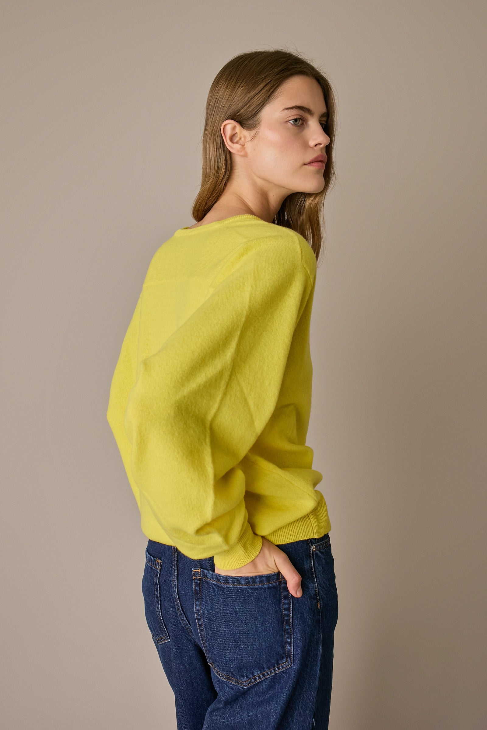 Oversized wool V-neck sweater