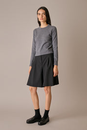 Maglia girocollo in lana e cashmere