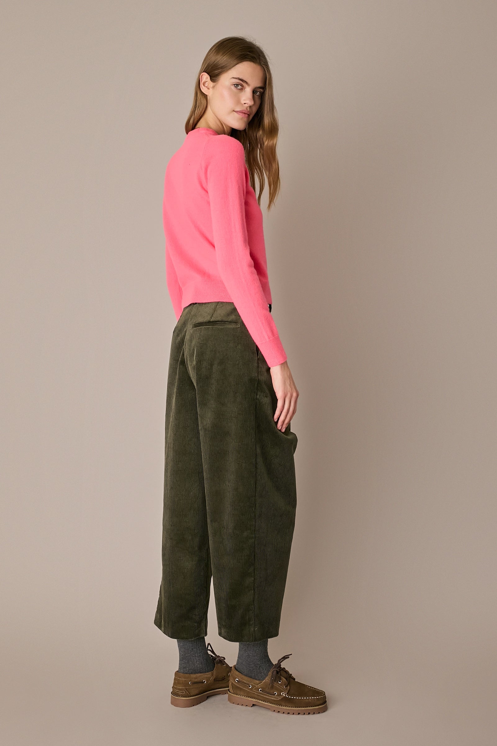 Maglia girocollo in lana e cashmere, vestibilità regolare in cashmere