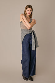 Set cardigan e top in alpaca e mohair