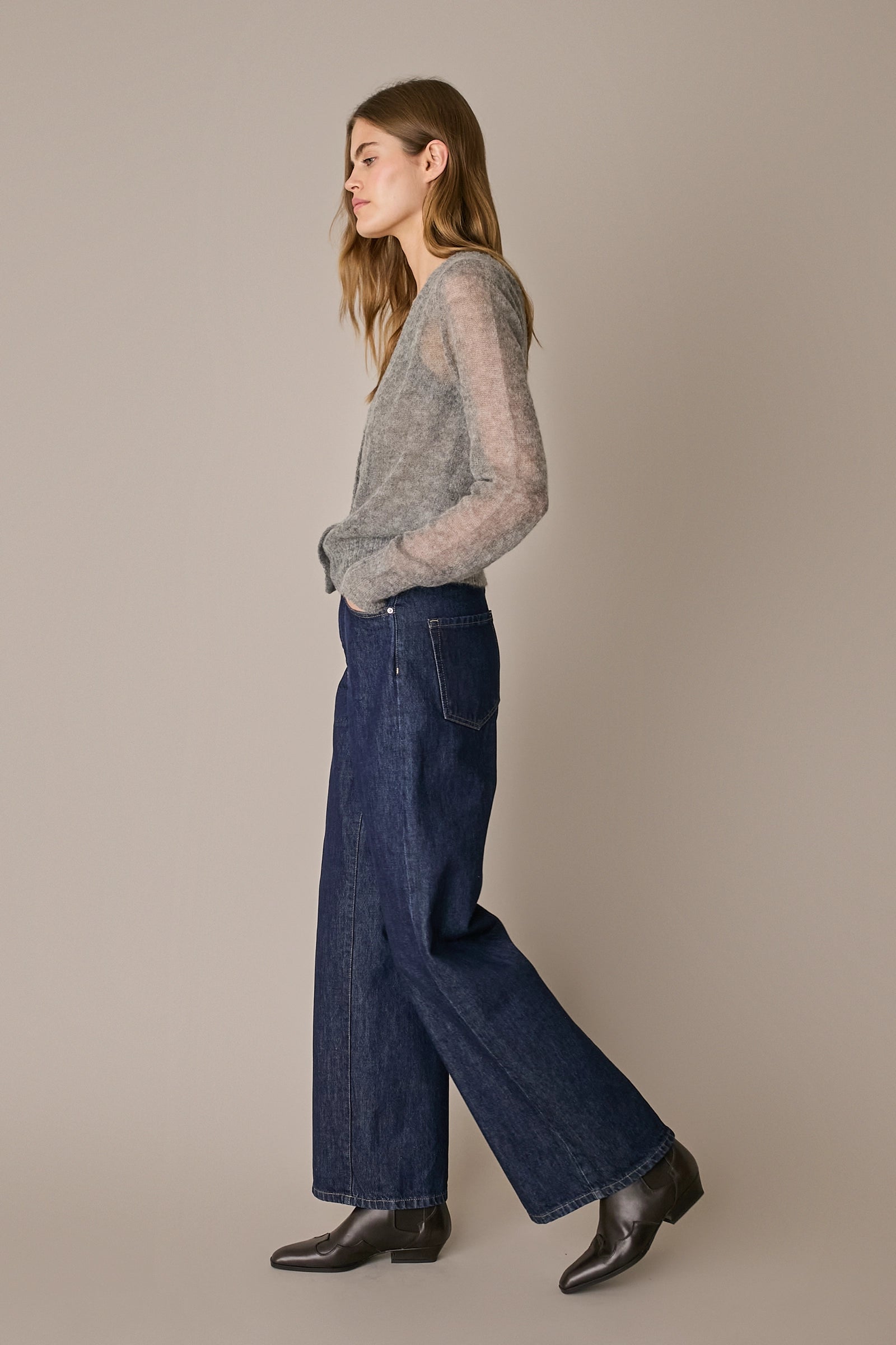 Set cardigan e top in alpaca e mohair
