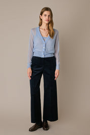 Set cardigan e top in alpaca e mohair