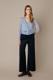 Set cardigan e top in alpaca e mohair