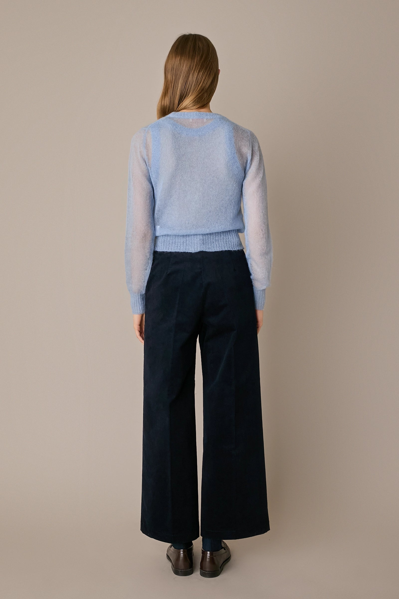 Set cardigan e top in alpaca e mohair