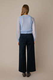 Set cardigan e top in alpaca e mohair
