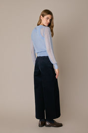 Set cardigan e top in alpaca e mohair
