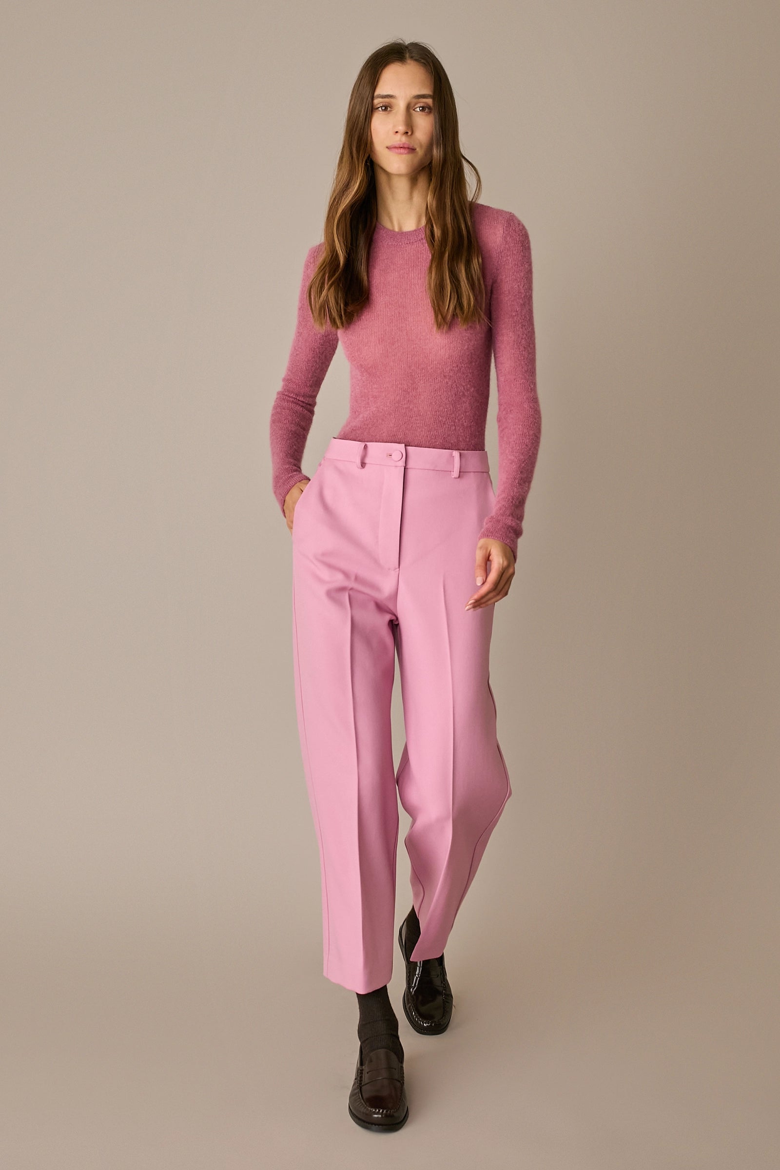 Alpaca and mohair slim-fit sweater