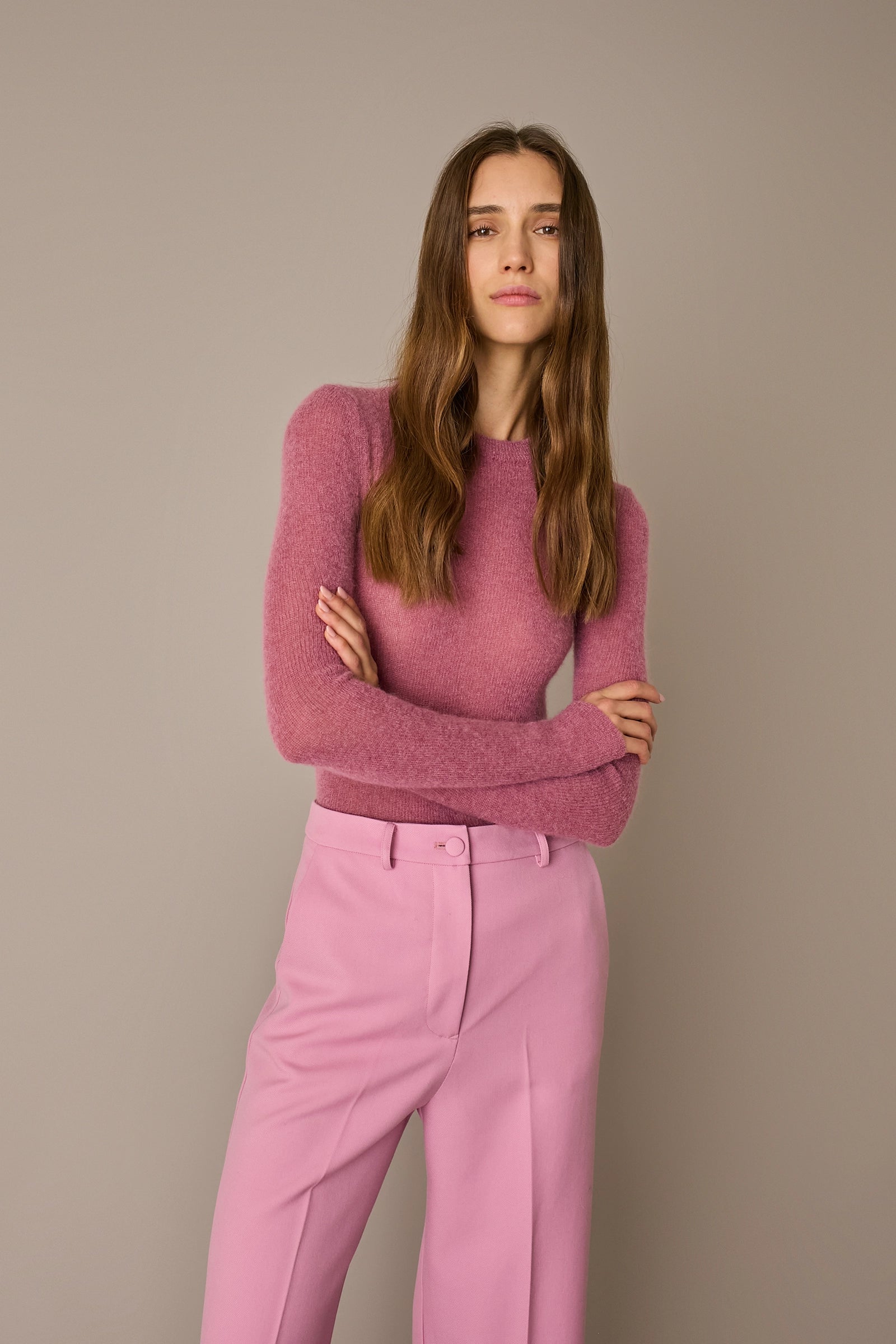 Alpaca and mohair slim-fit sweater