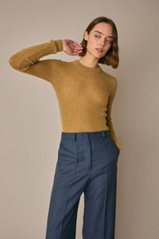 Alpaca and mohair slim-fit sweater