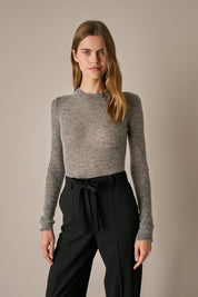 Alpaca and mohair slim-fit sweater