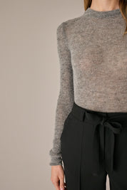 Alpaca and mohair slim-fit sweater