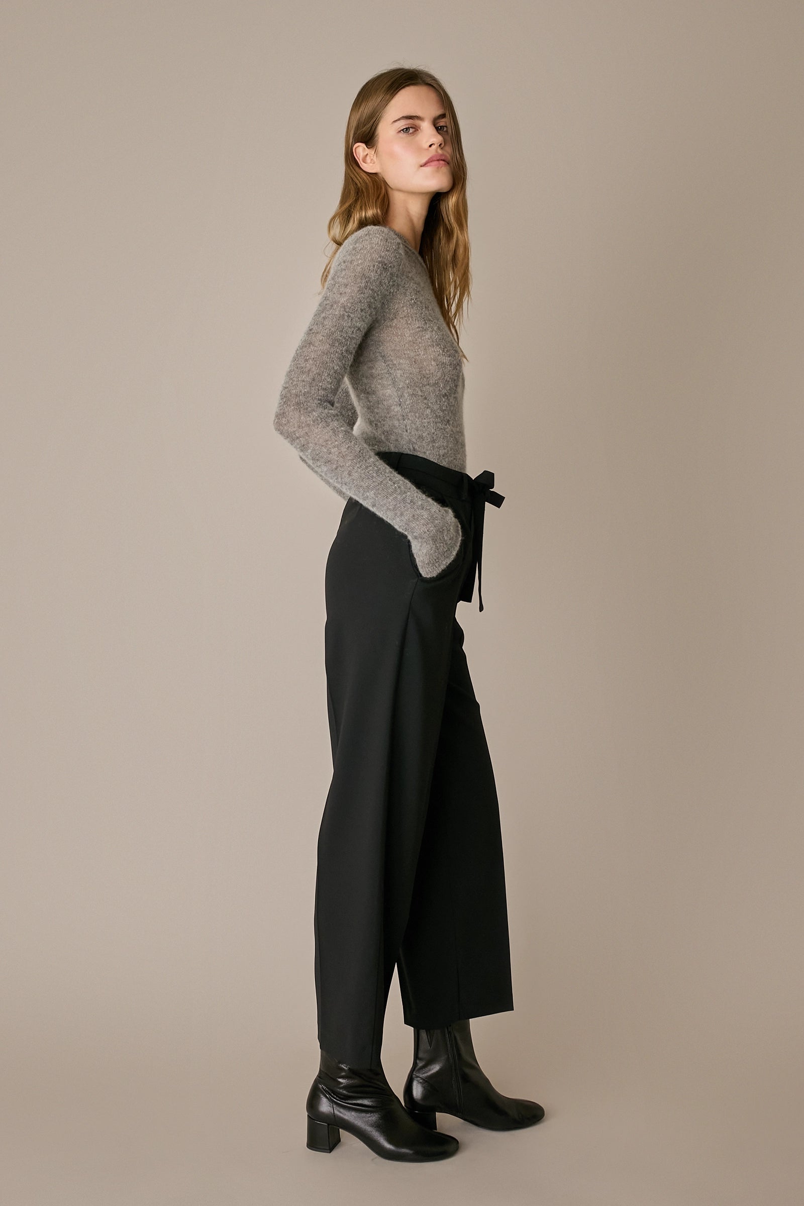 Alpaca and mohair slim-fit sweater