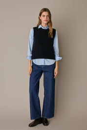 Alpaca and wool blend vest