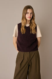 Alpaca and wool blend vest