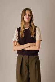 Alpaca and wool blend vest