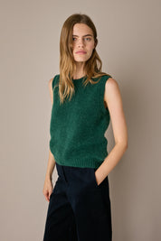 Alpaca and wool blend vest