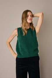 Alpaca and wool blend vest