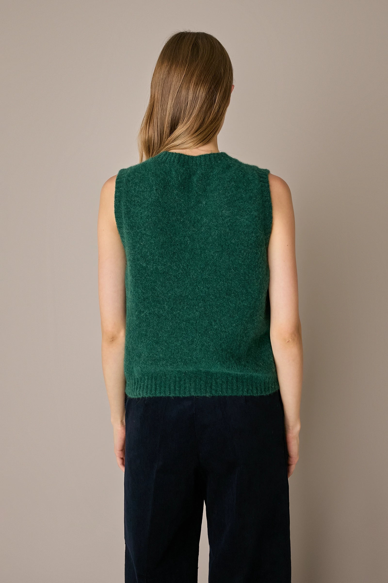 Alpaca and wool blend vest